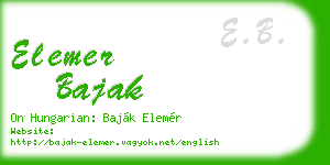 elemer bajak business card